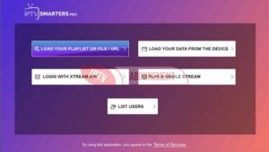 IPTV Smarters Secenek Ekranı